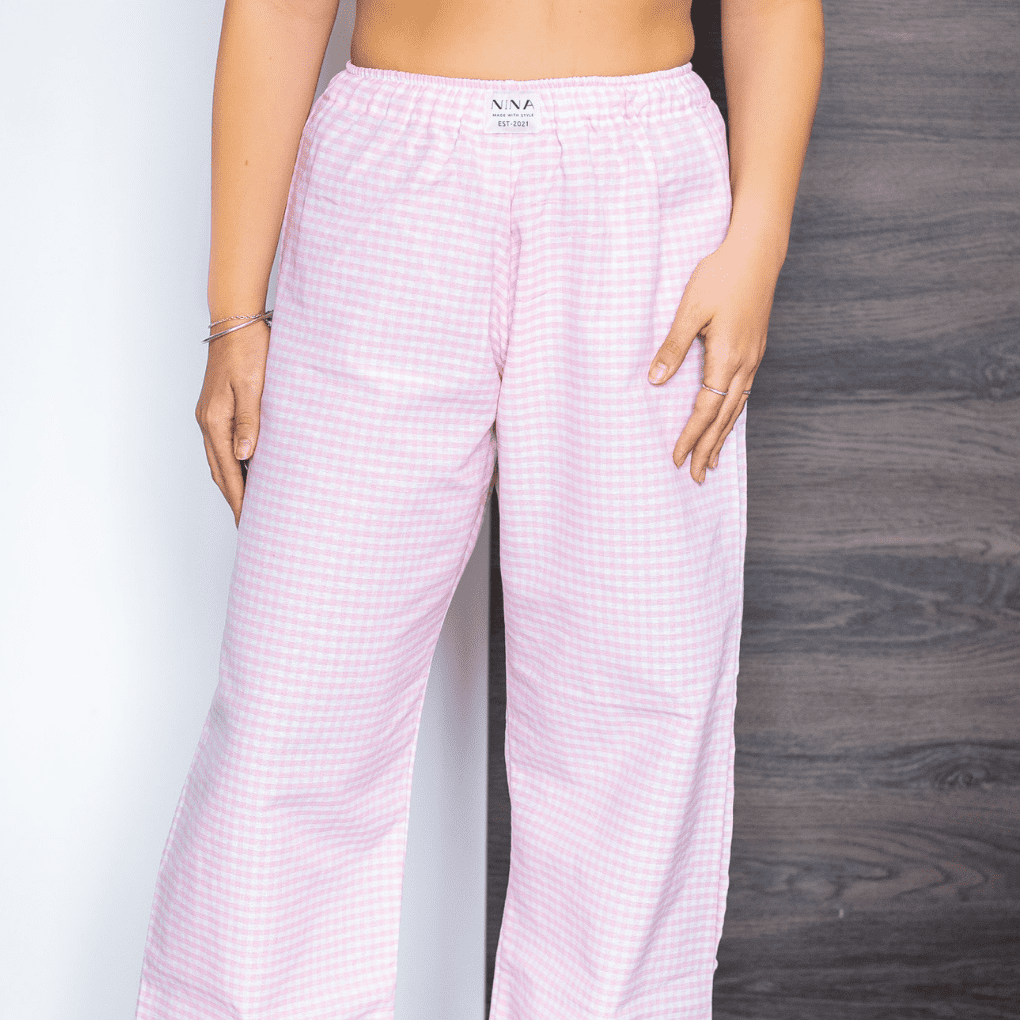 Skandi Pants - Pink Gingham