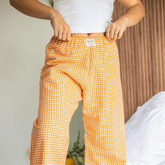 Skandi Pants - Orange Gingham