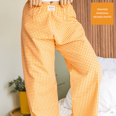 Skandi Pants - Orange Gingham