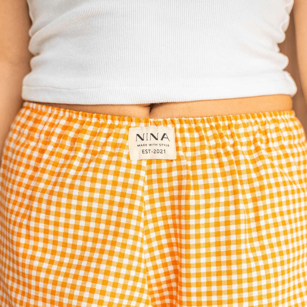 Skandi Pants - Orange Gingham