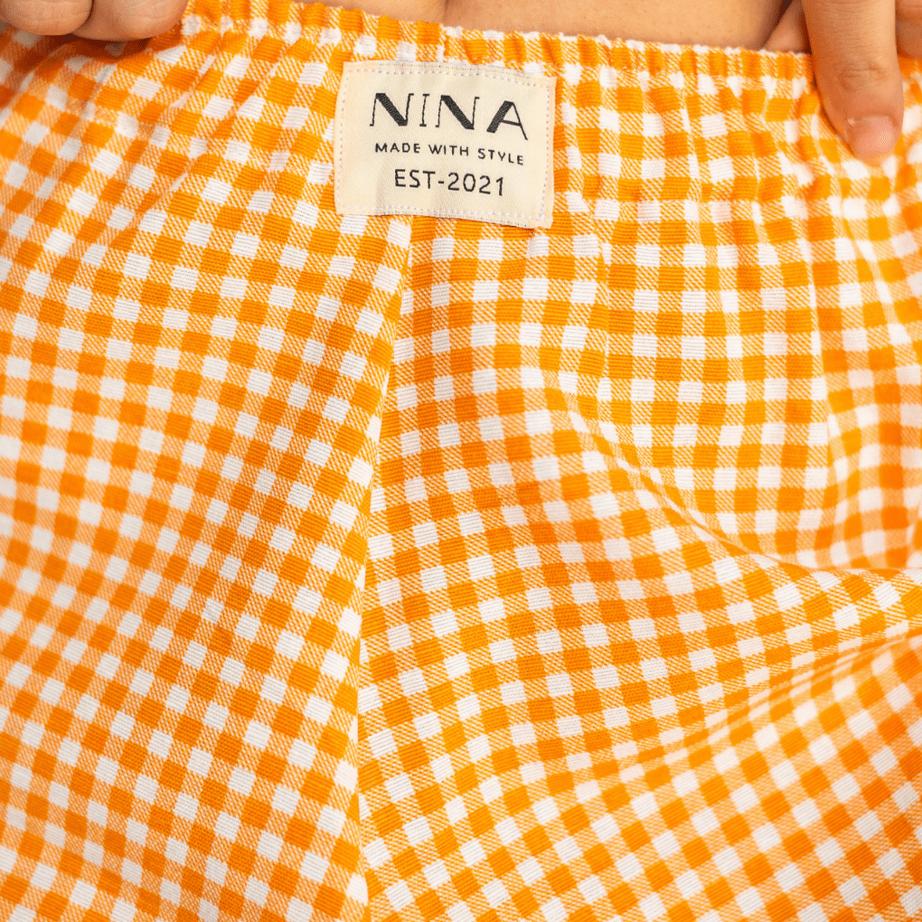 Skandi Pants - Orange Gingham