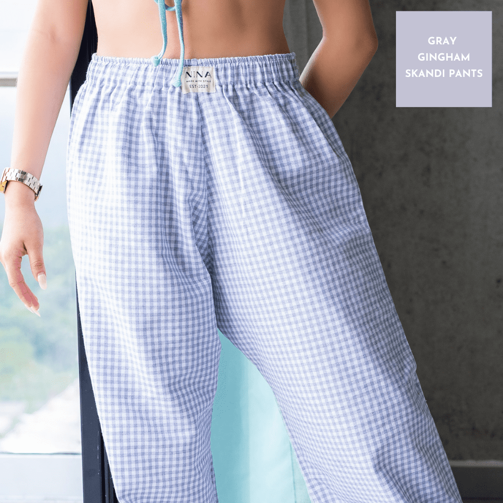 Skandi Pants - Gray Gingham