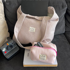 Cosmetiquera Baby Pink Waffle